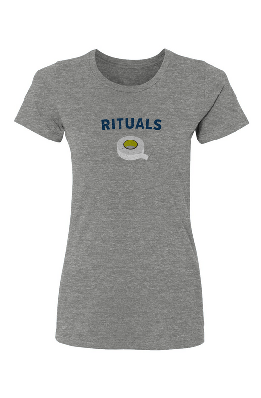 Barn Babe Rituals White Tape Tee Grey | Barn Garb Hockey Threads