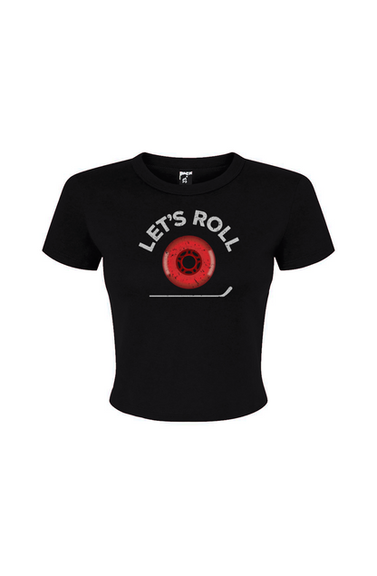 Barn Babe Roller Wheel Baby Tee Black | Barn Garb Hockey Threads