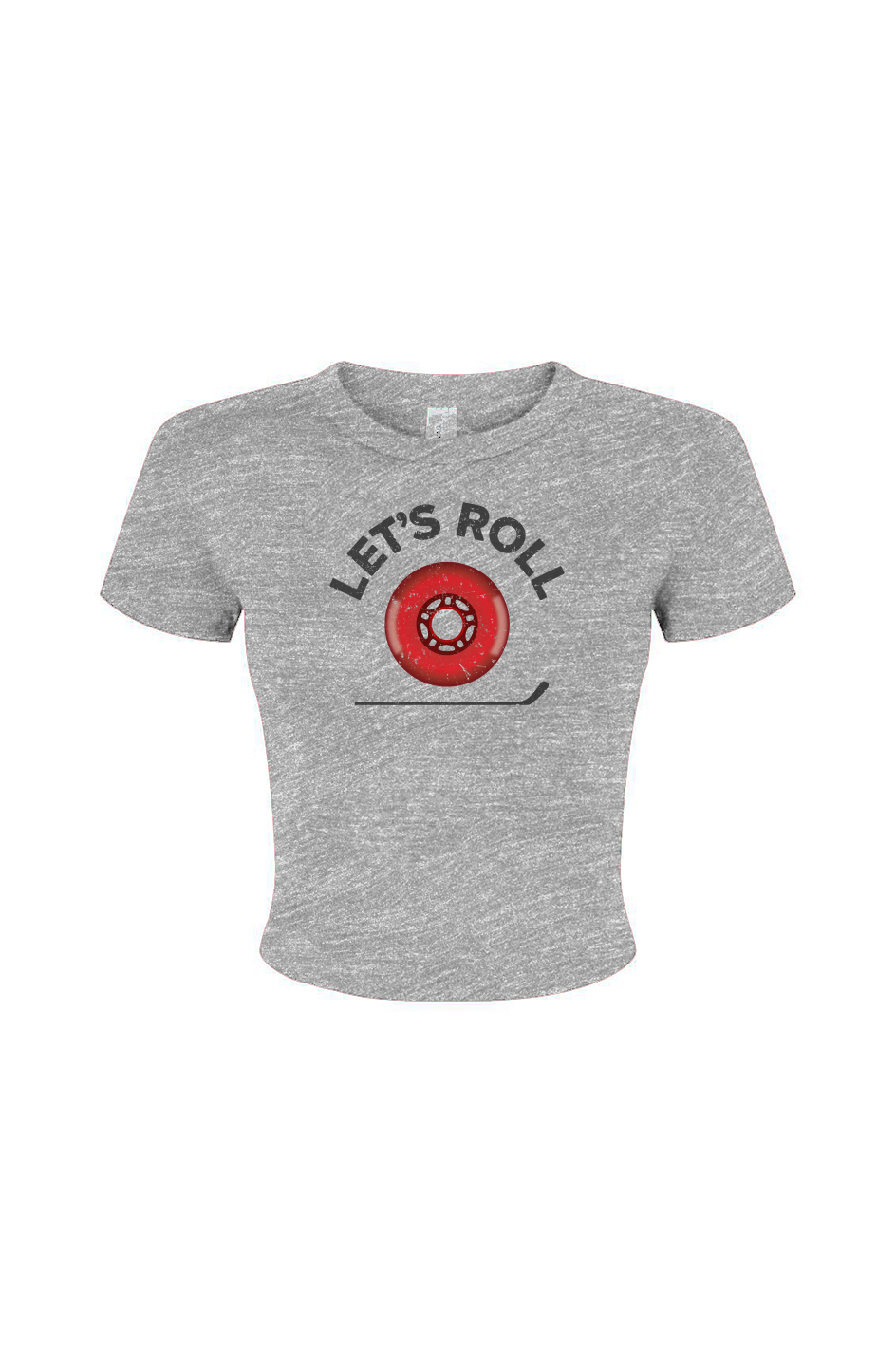 Barn Babe Roller Wheel Baby Tee Grey | Barn Garb Hockey Threads
