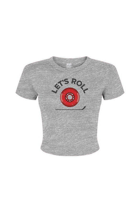 Barn Babe Roller Wheel Baby Tee Grey | Barn Garb Hockey Threads
