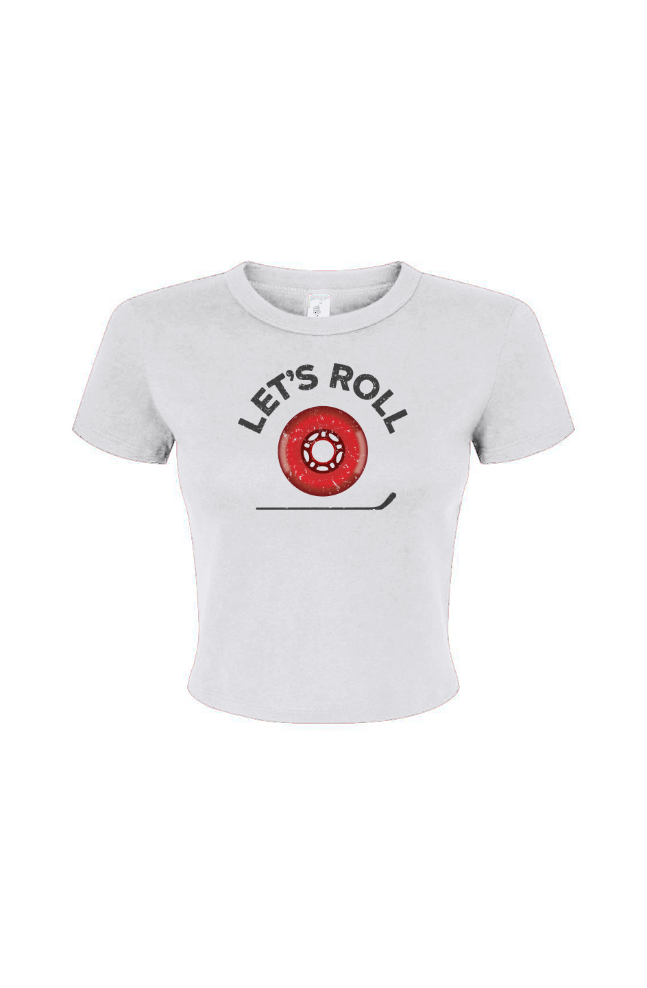 Barn Babe Roller Wheel Baby Tee White | Barn Garb Hockey Threads