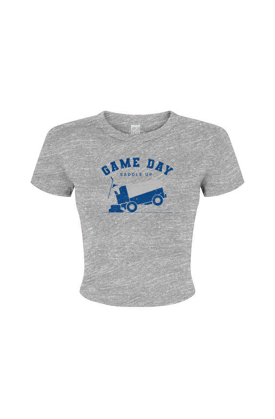 Barn Babe Saddle Up Baby Tee Grey | Barn Garb Hockey Threads