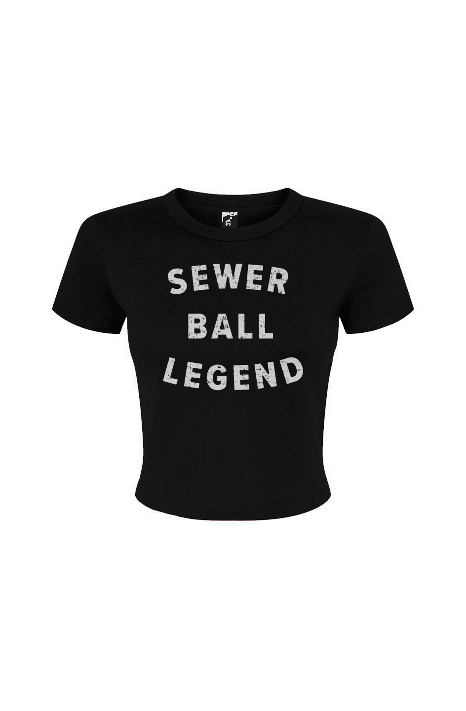 Barn Babe Sewer Ball Legend Baby Tee Black | Barn Garb Hockey Threads