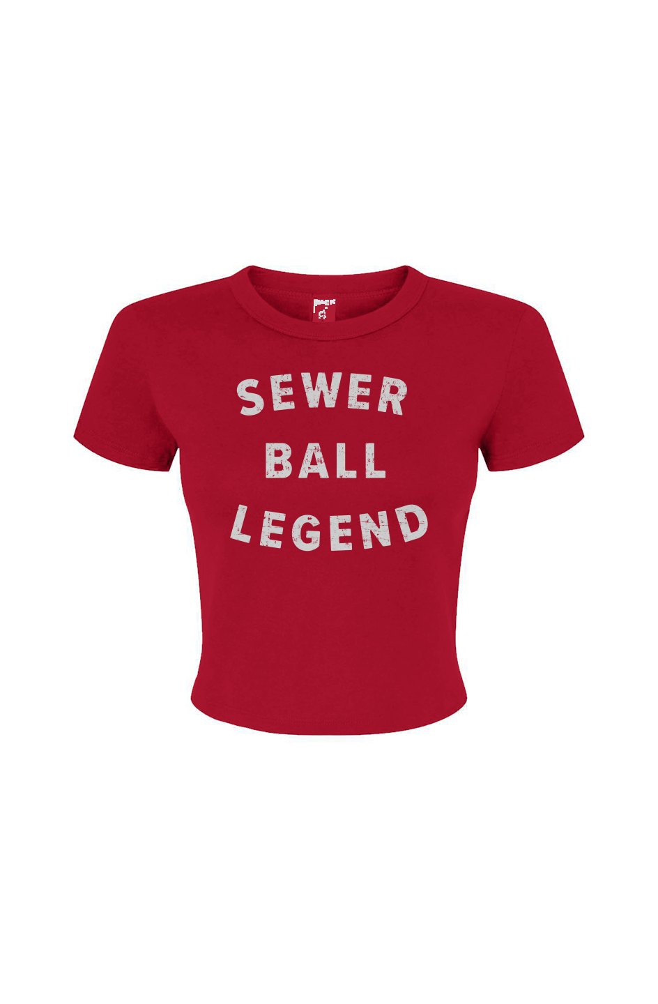 Barn Babe Sewer Ball Legend Baby Tee Red | Barn Garb Hockey Threads