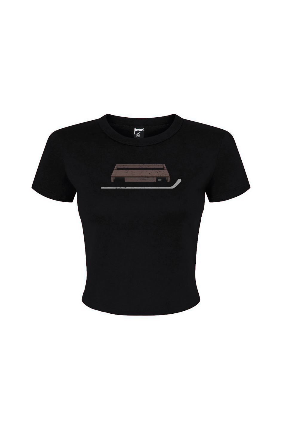 Barn Babe Shinny King Baby Tee Black | Barn Garb Hockey Threads