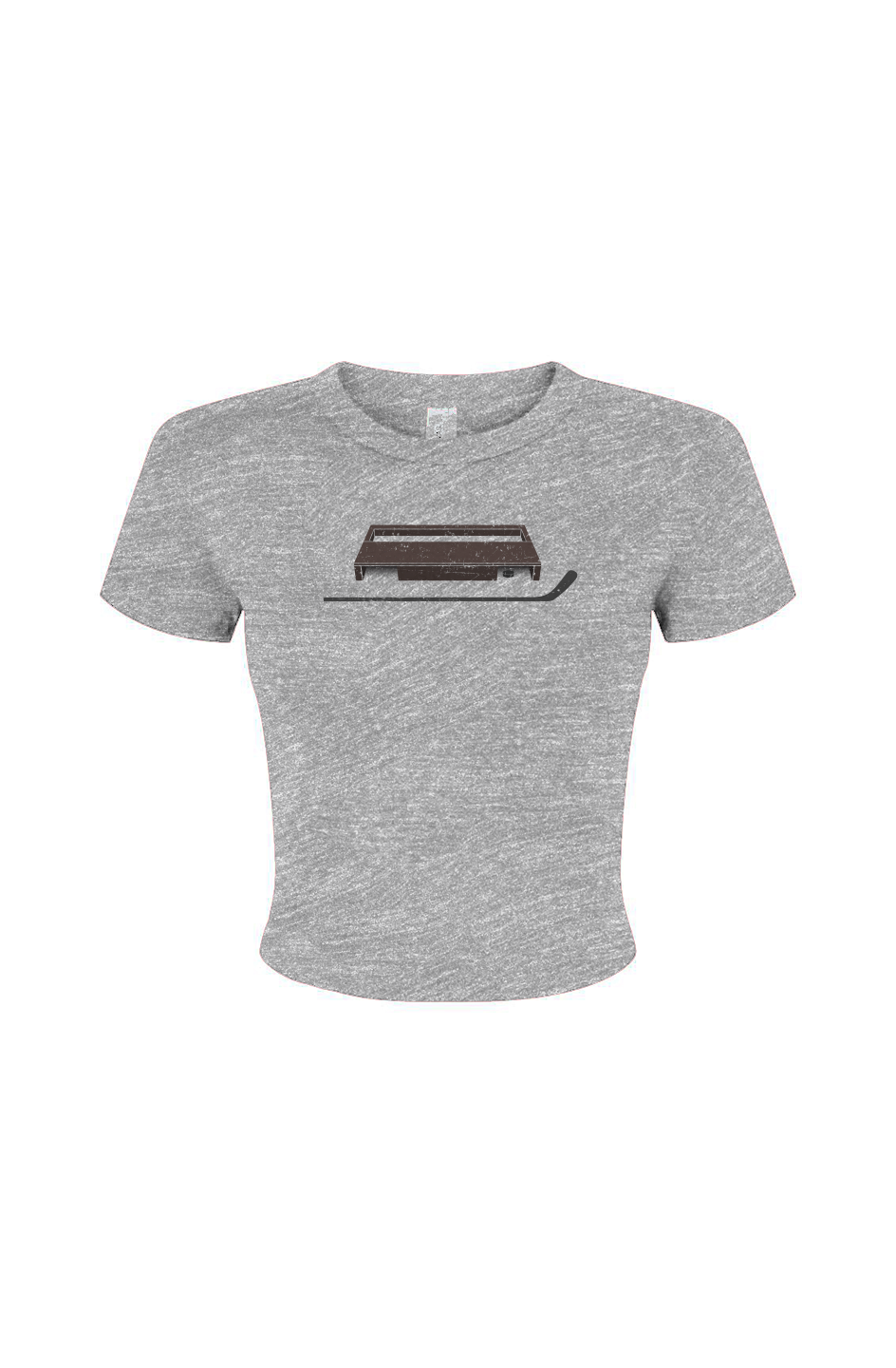 Barn Babe Shinny King Baby Tee Grey | Barn Garb Hockey Threads
