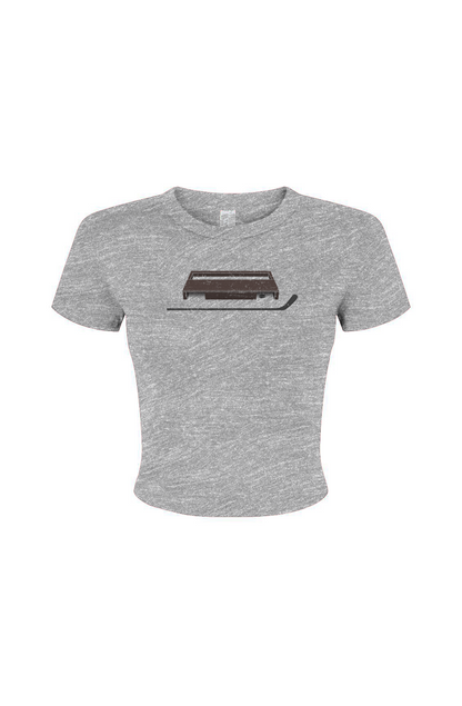 Barn Babe Shinny King Baby Tee Grey | Barn Garb Hockey Threads