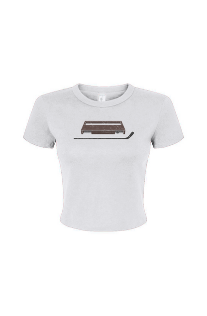 Barn Babe Shinny King Baby Tee White | Barn Garb Hockey Threads
