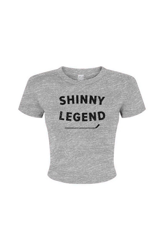 Barn Babe Shinny Legend Baby Tee Grey | Barn Garb Hockey Threads