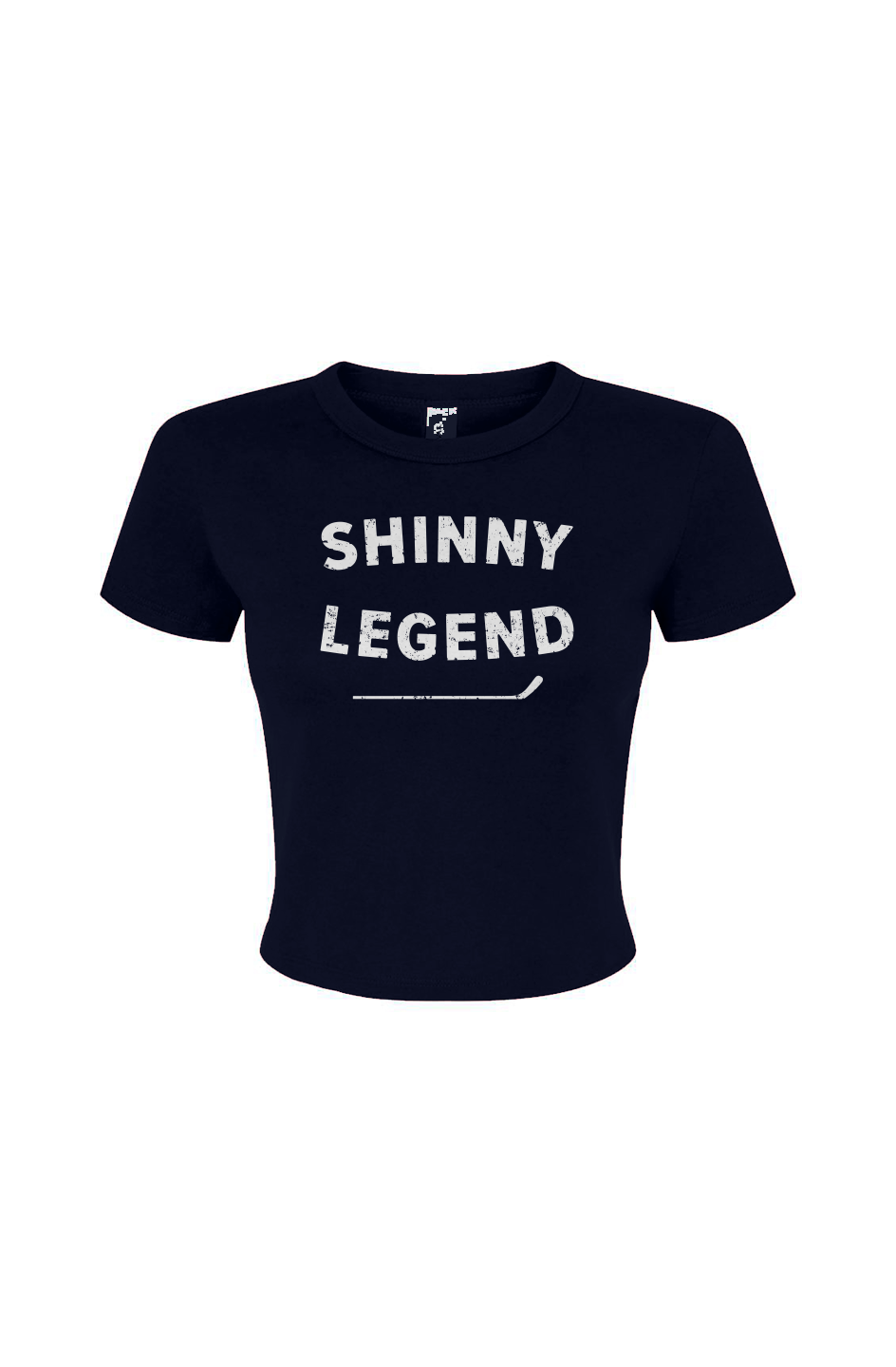 Barn Babe Shinny Legend Baby Tee Navy Blue | Barn Garb Hockey Threads