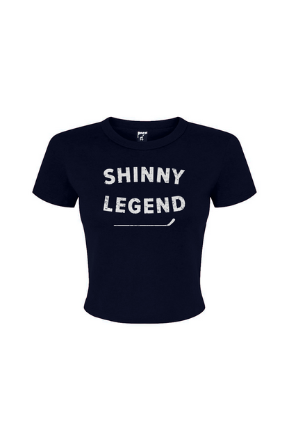 Barn Babe Shinny Legend Baby Tee Navy Blue | Barn Garb Hockey Threads