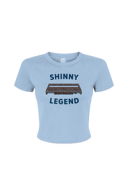 Barn Babe Shinny Legend Goal Baby Tee Baby Blue | Barn Garb Hockey Threads