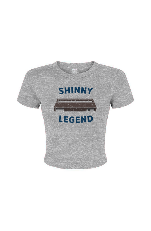 Barn Babe Shinny Legend Goal Baby Tee Grey | Barn Garb Hockey Threads