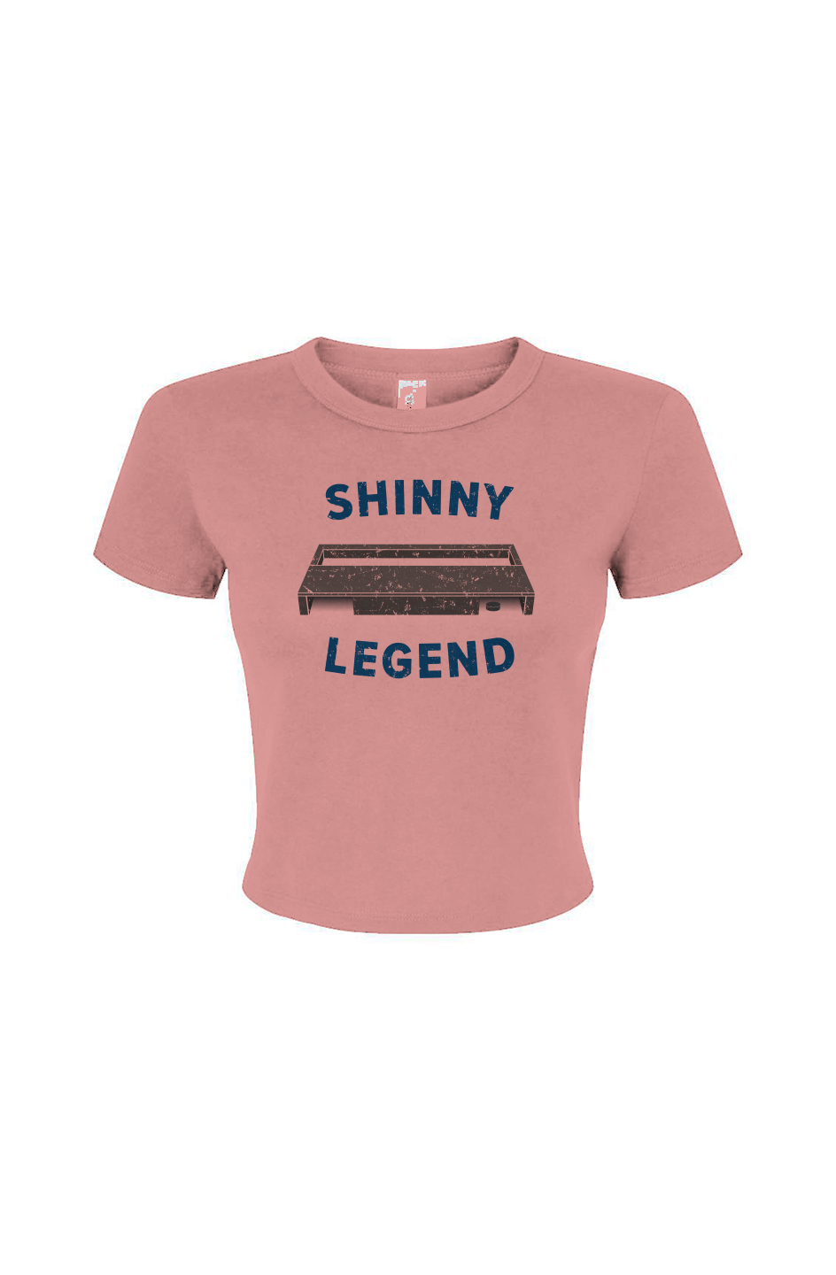 Barn Babe Shinny Legend Goal Baby Tee Pink | Barn Garb Hockey Threads