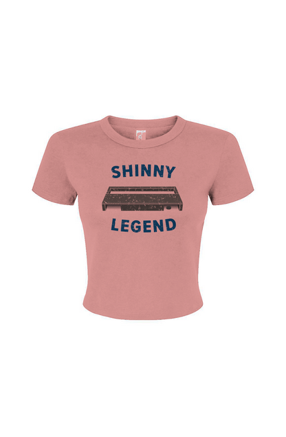 Barn Babe Shinny Legend Goal Baby Tee Pink | Barn Garb Hockey Threads