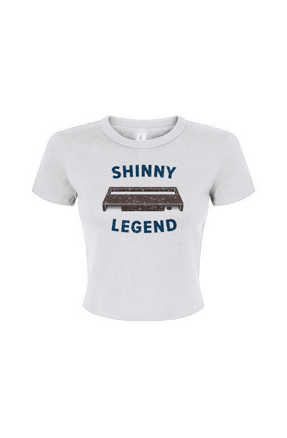 Barn Babe Shinny Legend Goal Baby Tee White | Barn Garb Hockey Threads