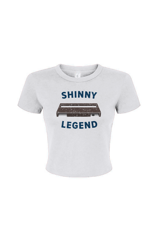 Barn Babe Shinny Legend Goal Baby Tee White | Barn Garb Hockey Threads