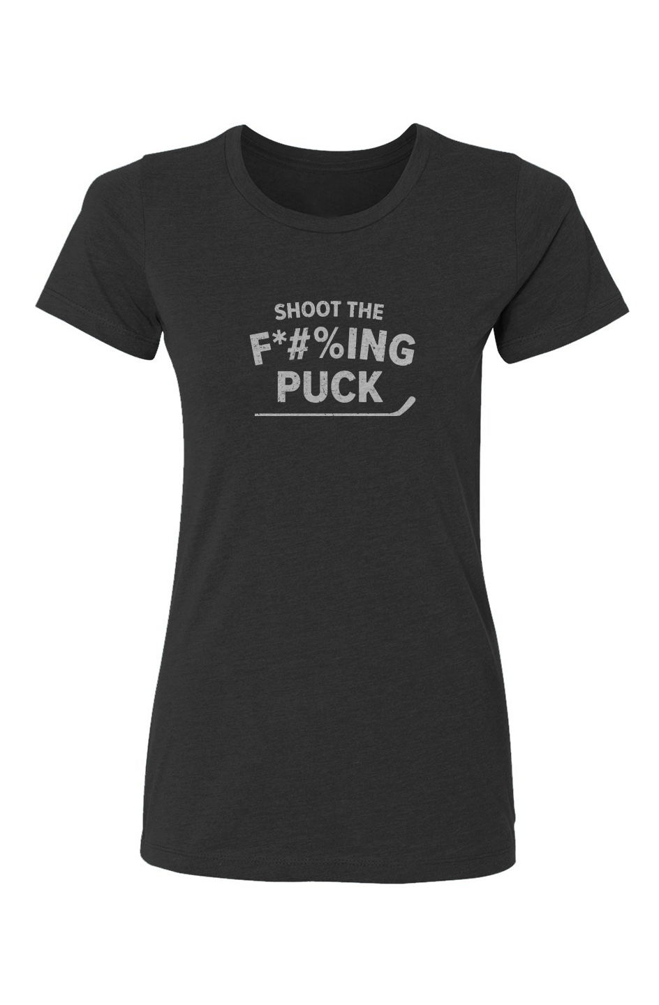 Barn Babe Shoot the F*#%ing Puck Tee Black | Barn Garb Hockey Threads
