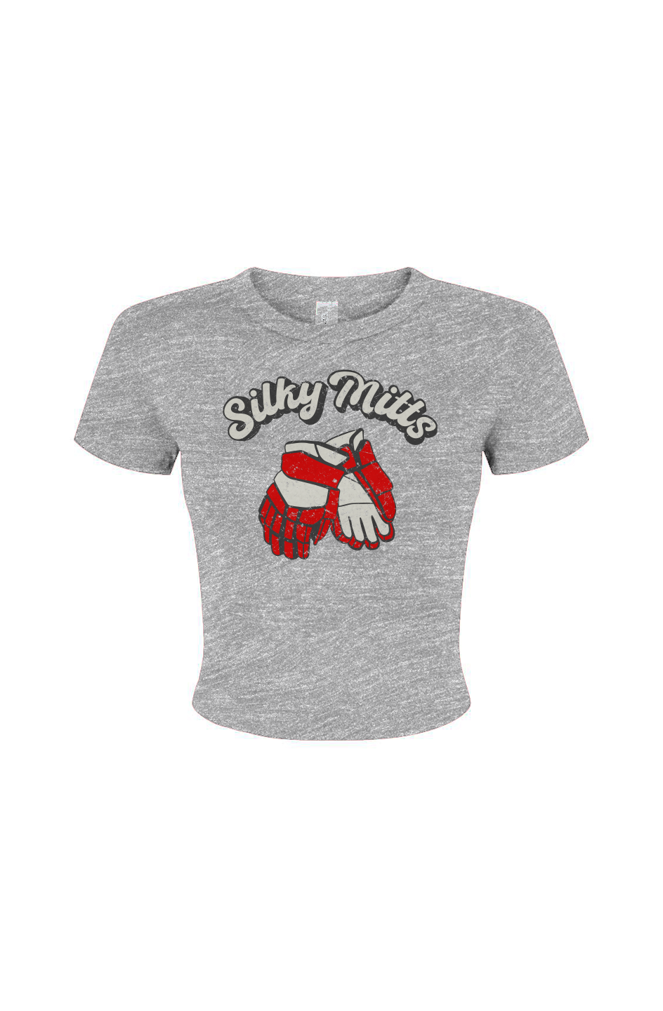 Barn Babe Silky Mitts Baby Tee Grey | Barn Garb Hockey Threads