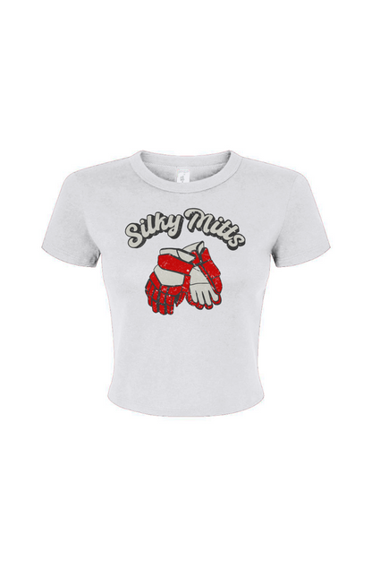 Barn Babe Silky Mitts Baby Tee White | Barn Garb Hockey Threads