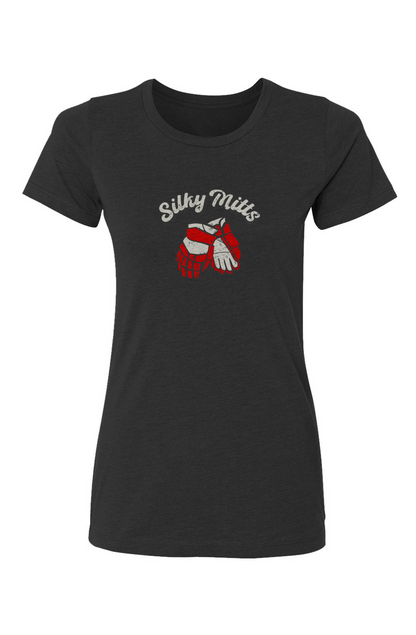 Barn Babe Silky Mitts Tee Black | Barn Garb Hockey Threads