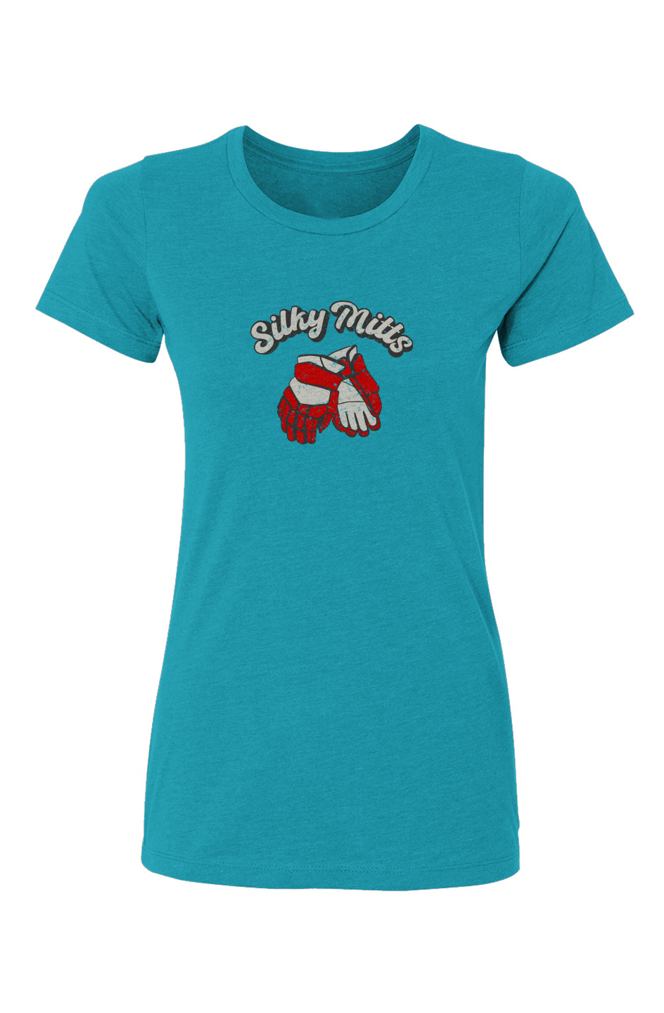Barn Babe Silky Mitts Tee Turquoise | Barn Garb Hockey Threads