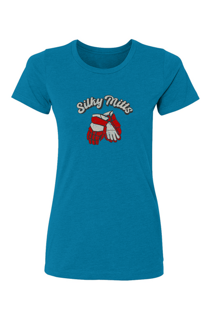 Barn Babe Silky Mitts Tee Turquoise Blue | Barn Garb Hockey Threads