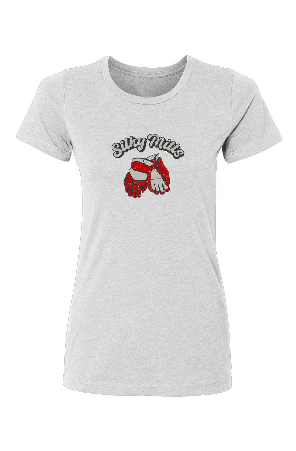 Barn Babe Silky Mitts Tee White | Barn Garb Hockey Threads