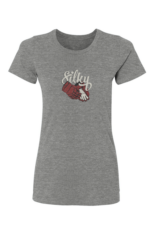 Barn Babe Silky Tee Grey | Barn Garb Hockey Threads