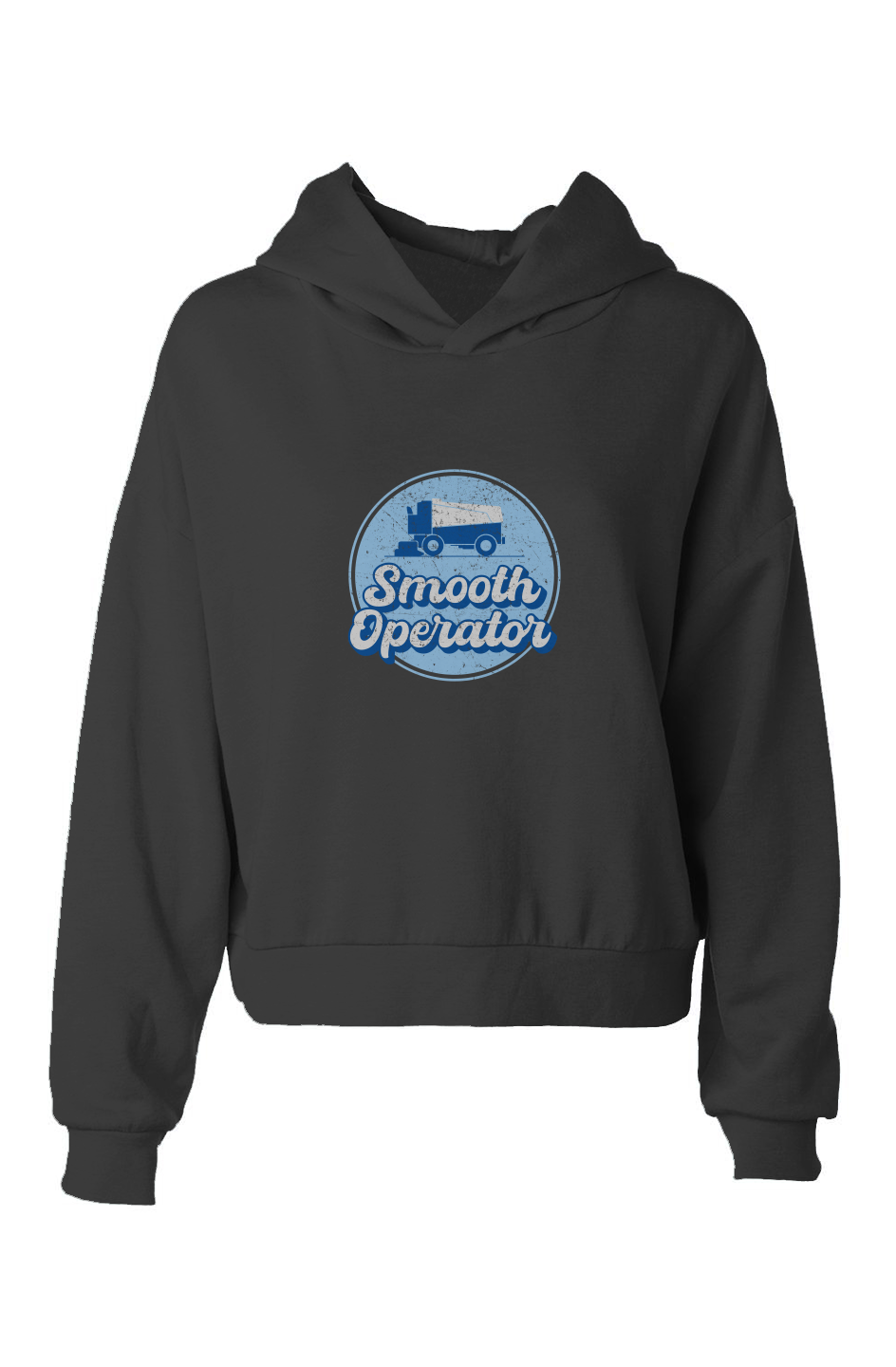 Barn Babe Smooth Operator Rink Badge Hip-Height Hoodie Black | Barn Garb Hockey Threads