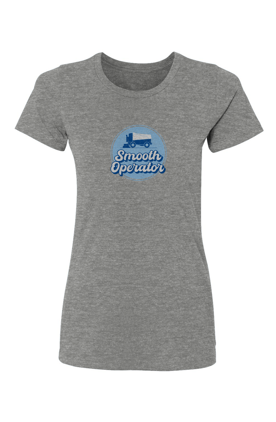 Barn Babe Smooth Operator Rink Badge Tee Grey | Barn Garb Hockey Threads
