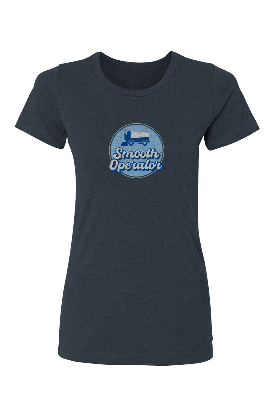 Barn Babe Smooth Operator Rink Badge Tee Navy Blue | Barn Garb Hockey Threads