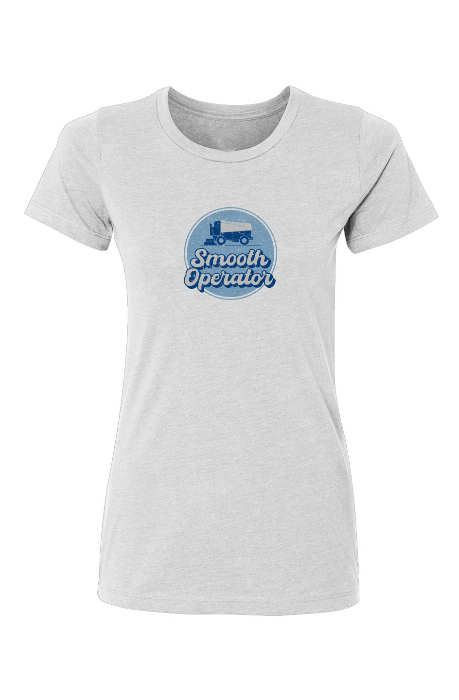 Barn Babe Smooth Operator Rink Badge Tee White | Barn Garb Hockey Threads