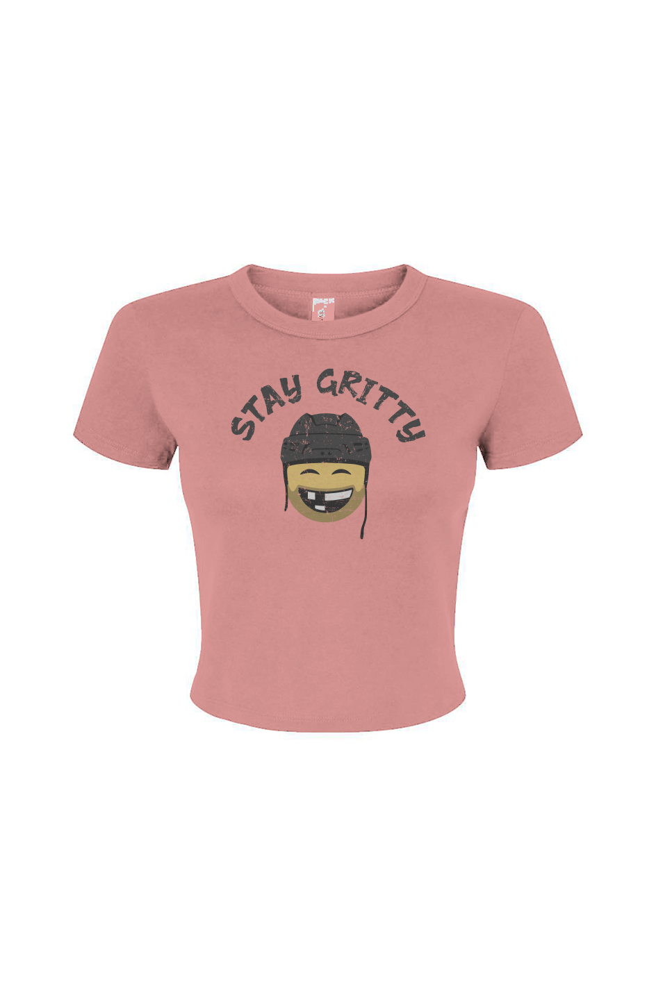 Barn Babe Stay Gritty Baby Tee Pink | Barn Garb Hockey Threads
