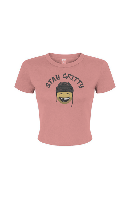 Barn Babe Stay Gritty Baby Tee Pink | Barn Garb Hockey Threads