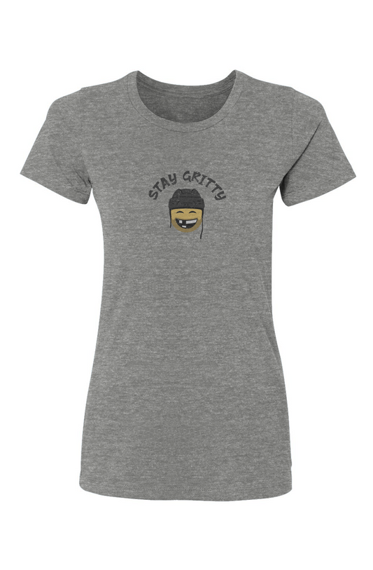 Barn Babe Stay Gritty Tee Grey | Barn Garb Hockey Threads