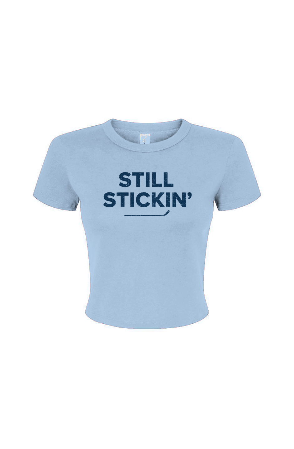 Barn Babe Still Stickin' Baby Tee Baby Blue | Barn Garb Hockey Threads
