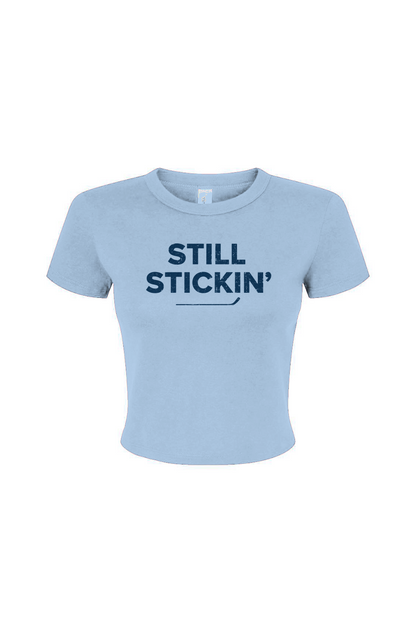 Barn Babe Still Stickin' Baby Tee Baby Blue | Barn Garb Hockey Threads