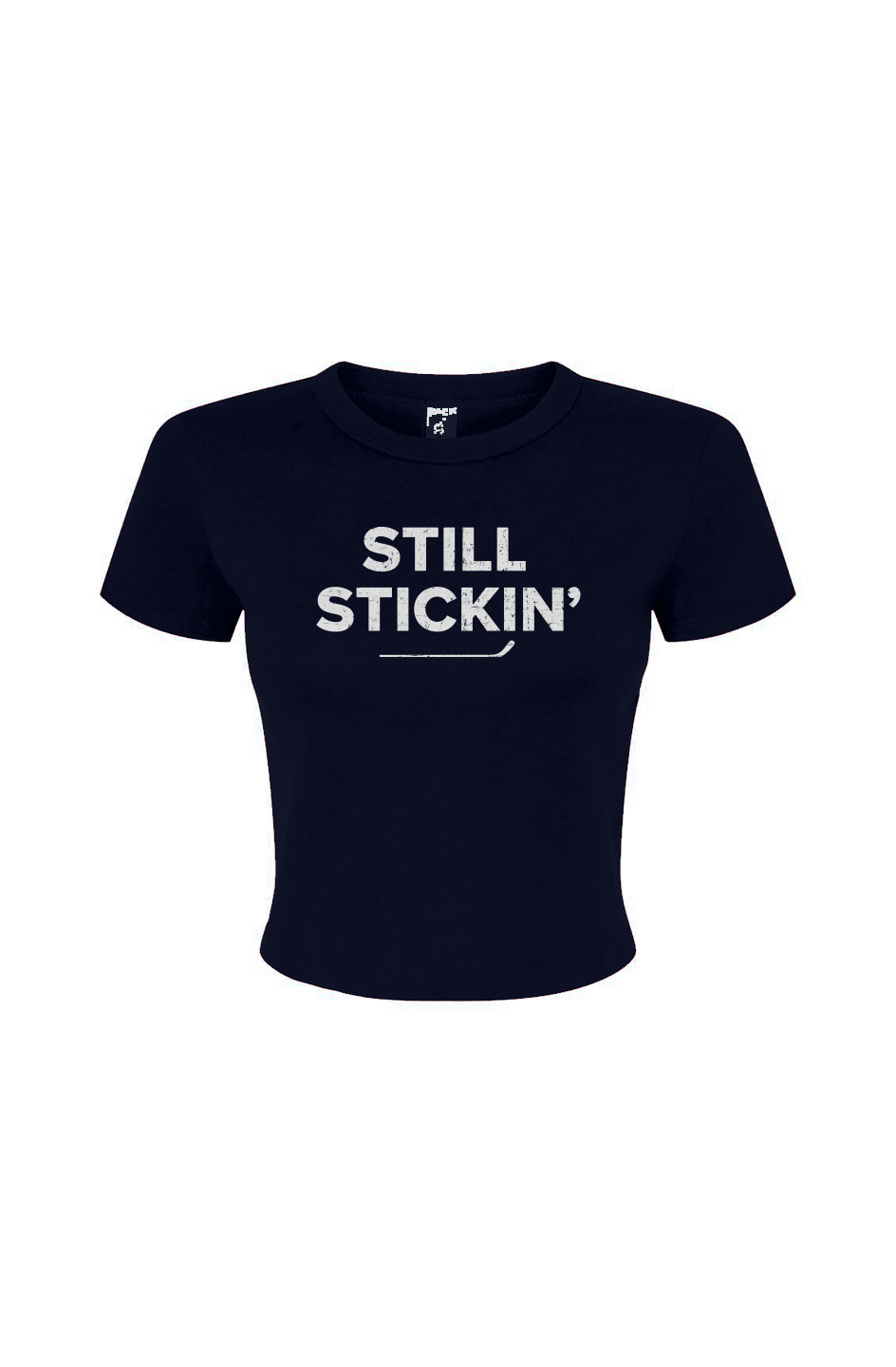 Barn Babe Still Stickin' Baby Tee Navy Blue | Barn Garb Hockey Threads