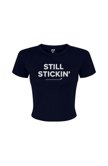 Barn Babe Still Stickin' Baby Tee Navy Blue | Barn Garb Hockey Threads
