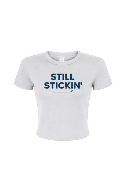 Barn Babe Still Stickin' Baby Tee White | Barn Garb Hockey Threads