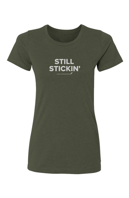 Barn Babe Still Stickin' Tee Military Green | Barn Garb Hockey Threads