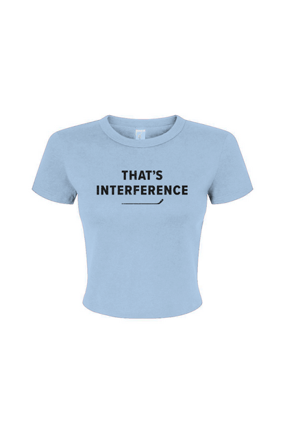 Barn Babe That's Interference Baby Tee Baby Blue | Barn Garb Hockey Threads