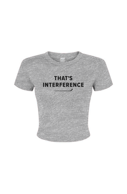 Barn Babe That's Interference Baby Tee Grey | Barn Garb Hockey Threads