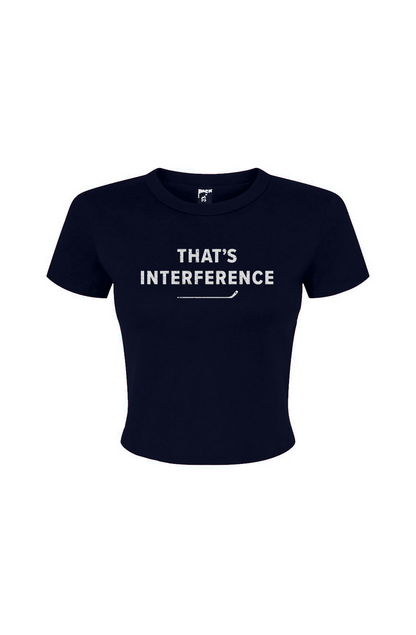 Barn Babe That's Interference Baby Tee Navy Blue | Barn Garb Hockey Threads
