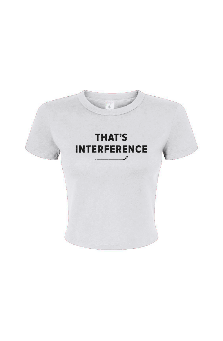 Barn Babe That's Interference Baby Tee White | Barn Garb Hockey Threads