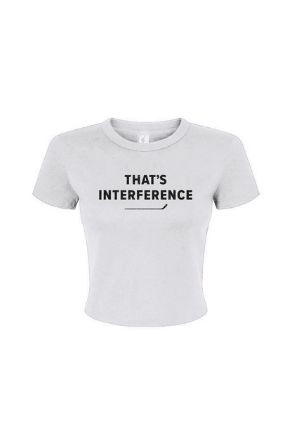 Barn Babe That's Interference Baby Tee White | Barn Garb Hockey Threads