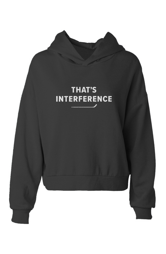 Barn Babe That's Interference Hip-Height Hoodie Black | Barn Garb Hockey Threads