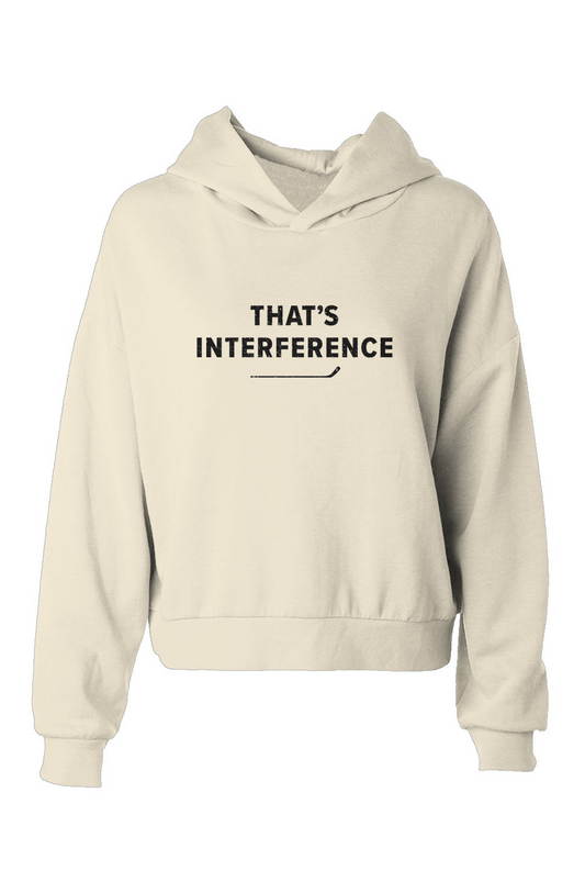 Barn Babe That's Interference Hip-Height Hoodie Bone | Barn Garb Hockey Threads