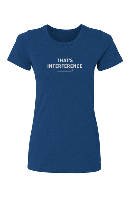 Barn Babe That's Interference Tee Royal Blue| Barn Garb Hockey Threads
